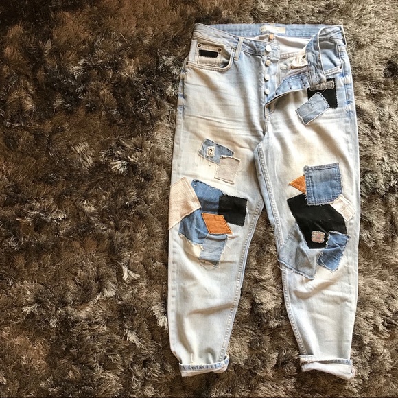 Topshop Moto Hayden Custom Patch Jeans - Picture 3 of 7